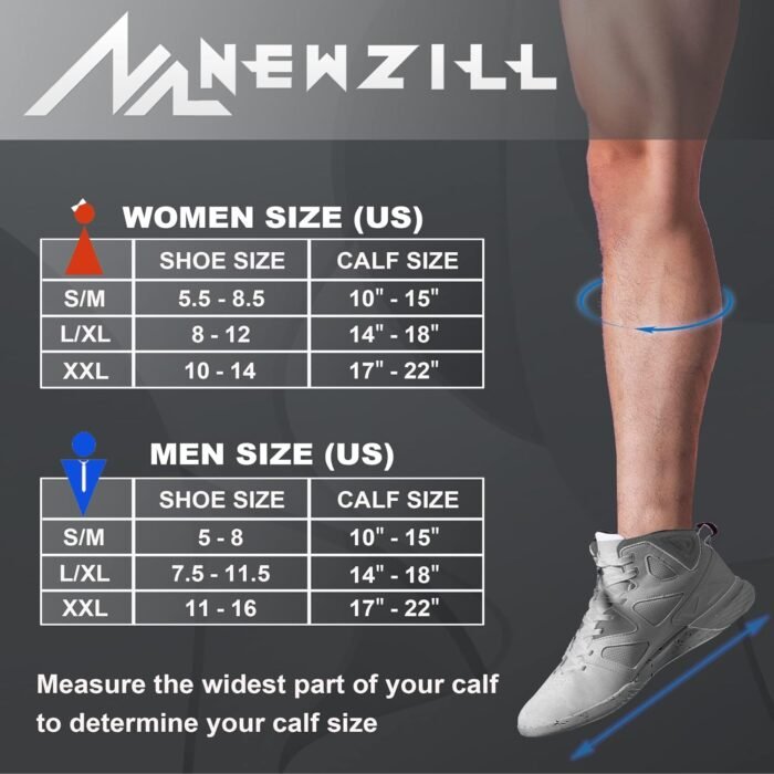 NEWZILL Medical Compression Socks for Women & Men Circulation 20-30 mmHg, Best for Running Athletic Hiking Travel Flight Nurses - Image 2