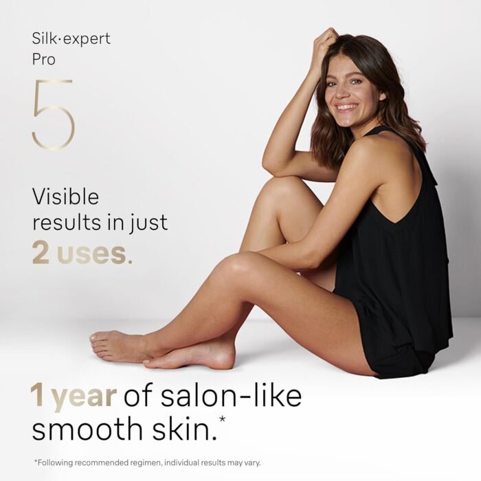 Braun IPL Long-Lasting Hair Removal for Women and Men, Silk Expert Pro 5 PL5137 with Venus Swirl Razor, Long-Lasting Reduction in Hair Regrowth for Body & Face, Corded, PL5137 - Image 2