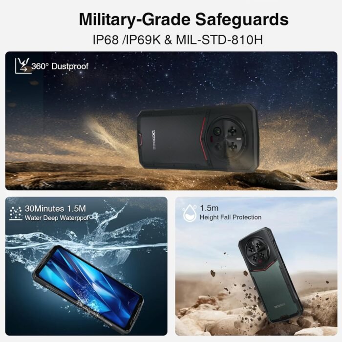 DOOGEE DK10 5G Rugged Smartphone 2024,32GB+512GB,120W Fast Charging(QI 50W),6.67”120Hz 2.5K AMOLED Display Rugged Smartphone,50MP+64MP+50MP+16MP,Octa Core Rugged Cell Phone,Fingerprint,NFC/OTG - Image 7