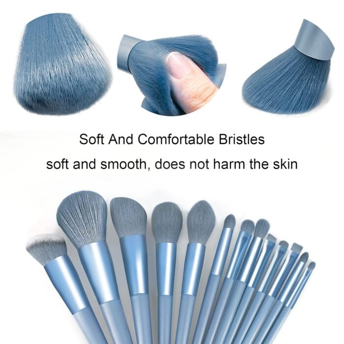 Koccido Makeup Brushes 22 Pcs Makeup Kit,Foundation Brush Eyeshadow Brush Make up Brushes Set (Blue, 22 Piece Set Large) - Image 2