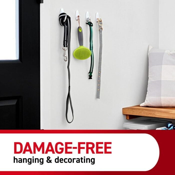 Command Variety Pack, Including 10 Pairs of Picture Hanging Strips, 6 Wire Hooks and 8 Utility Hooks for Hanging Christmas Decorations, Damage Free Hanging Up to 19 Items with Command Strips, 1 Kit - Image 7