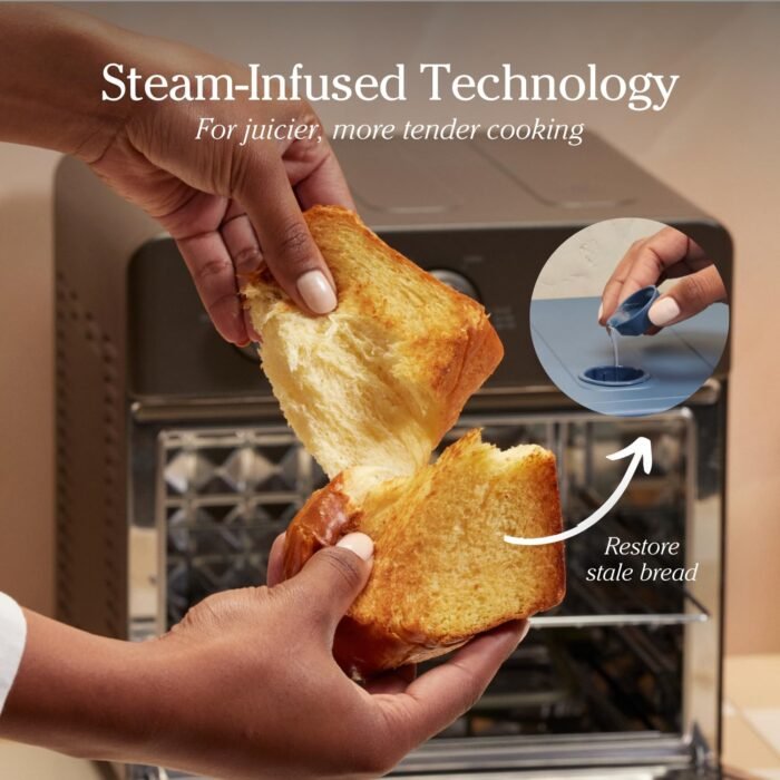 Our Place Wonder Oven | 6-in-1 Air Fryer & Toaster Oven with Steam Infusion | Compact, Countertop Friendly, Fast Preheat, Multifunctional | Air Fry, Toast, Roast, Bake, Reheat & Broil | Blue Salt - Image 6