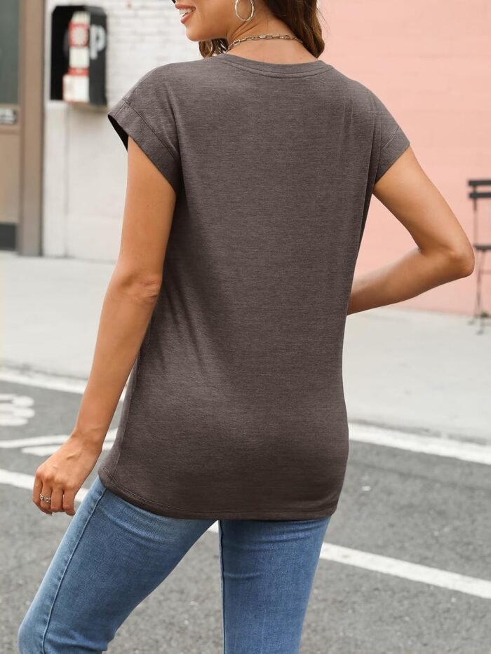 AUTOMET Womens Tops Summer Basic T Shirts Business Casual Loose Fit Cap Sleeve Tee Cute Clothes Trendy Fashion Outfits - Image 5