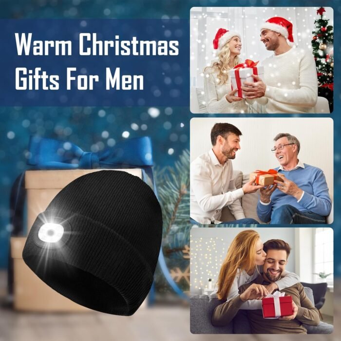 Stocking Stuffers for Adults Men Him, Led Beanie Hats for Men, Gifts for Men Dad Him, White Elephant Gifts for Adults, Mens Gifts for Christmas, Who Want Nothing, Cool Gadgets Stuff Tools for Men - Image 7