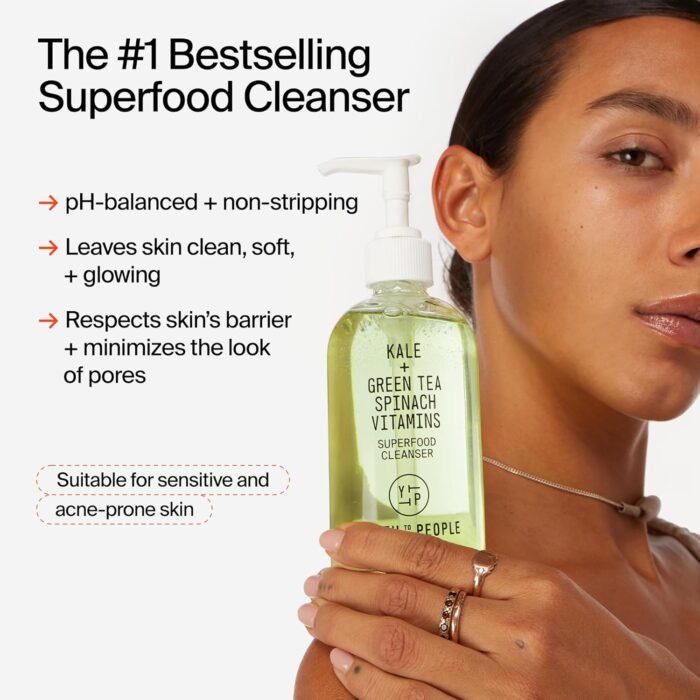 Youth To The People Superfood Facial Cleanser - Kale and Green Tea Cleanser - Gentle Face Wash, Makeup Remover + Pore Minimizer for All Skin Types - Vegan - Image 4