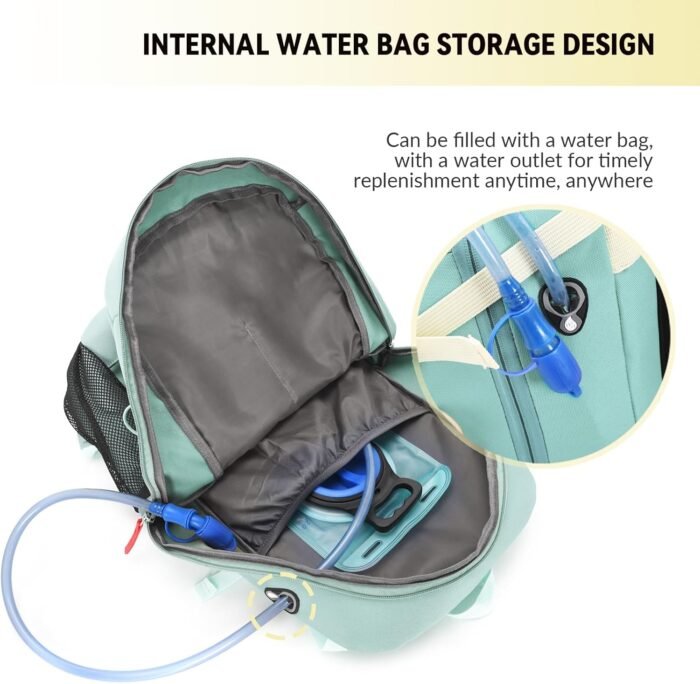 Bseash 40L Waterproof Hiking Backpack with Rain Cover, Outdoor Sport Travel Bag Daypack for Camping Climbing Skiing Cycling (Black) - Image 6