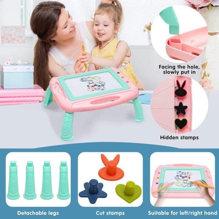 Toys for 1-2 Year Old Girls,Magnetic Drawing Board Toddler Toys for Girls Boys,Erasable Doodle Board Kids Toys,Birthday Gifts for 1 2 3 Year Old Girl - Image 4