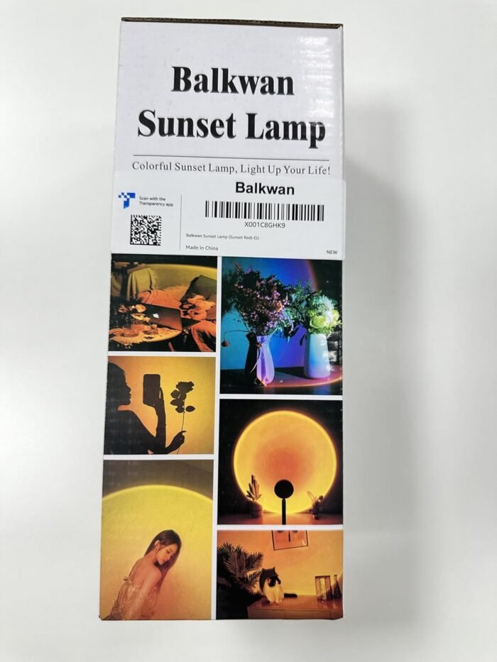 Balkwan Sunset Lamp Projection Rotation Rainbow Lamp Led Romantic Visual Led Light Network Red Light with USB Modern Floor Stand Night Light Living Room Bedroom Decor (Sunset Red) - Image 11