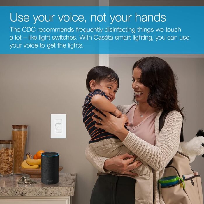 Lutron Caseta Smart Lighting Original Dimmer Switch, for Light Bulbs, Works w/ Alexa, Apple Homekit, Google Home (Hub Required), No Neutral Required, 150W 3-Way, PD-6WCL-WH-12, White, 12 Pack - Image 2