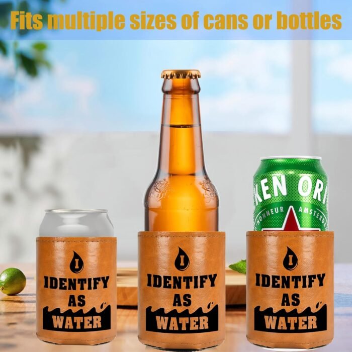 Gifts for Dad Christmas Gifts for Men Dad Birthday Gifts White Elephant Gifts for Adults Christmas Stocking Stuffers Fathers Day Funny Gag Mens Gifts ldeas from Daughter Son Leather Can Cooler for Men - Image 3
