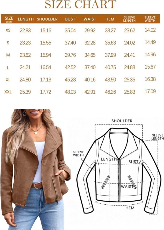 AUTOMET Womens Faux Leather Jackets Suede Fall Fashion 2024 Outfits Winter Clothes Open Front Cropped Coat Outwear - Image 6