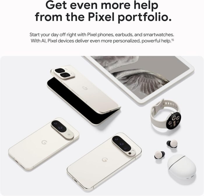 Google Pixel 9 Pro - Unlocked Android Smartphone with Gemini, Triple Rear Camera System, 24-Hour Battery, and 6.3" Super Actua Display - Obsidian - 128 GB - Image 10