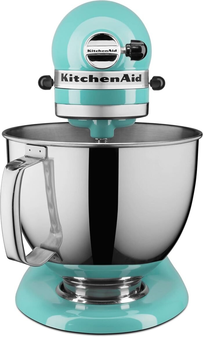 KitchenAid Artisan Series 5 Quart Tilt Head Stand Mixer with Pouring Shield KSM150PS, Removable bowl, Aqua Sky - Image 2