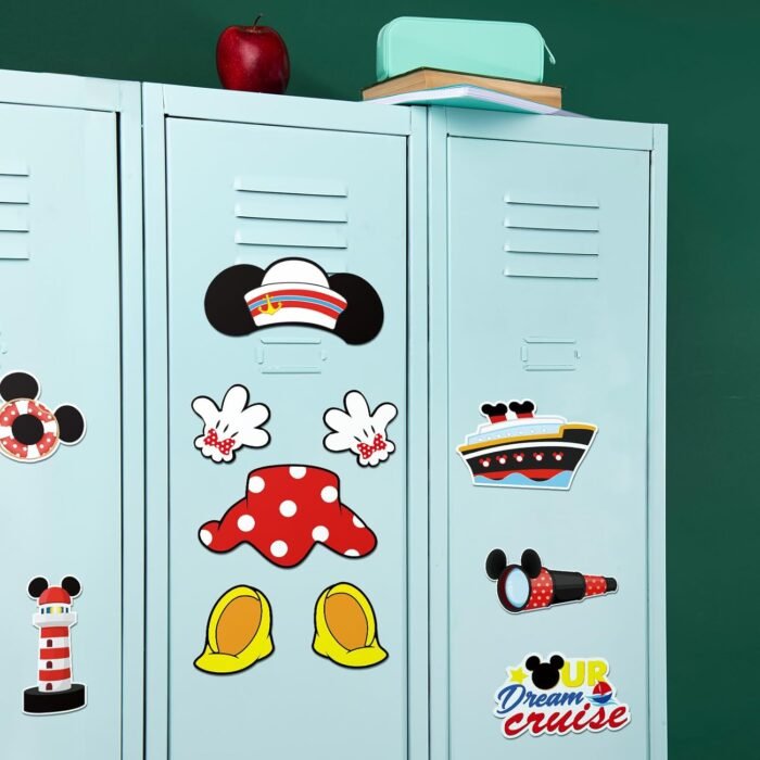 12 Pcs Cruise Door Magnet, Captain Red Mouse Cruise Door Decorations,Summer Life Funny Mouse Ears Magnet for DCL Cruise& Carnival Cabin Holiday Collectibles Decor - Image 6