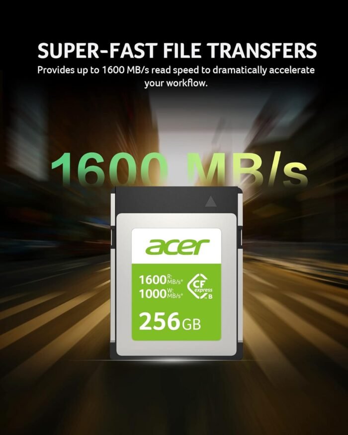 Acer CFE100 256GB Digital Memory Card - CFexpress Card Type B Up to 1600 MB/s Read for Cameras - BL.9BWWA.319 - Image 3