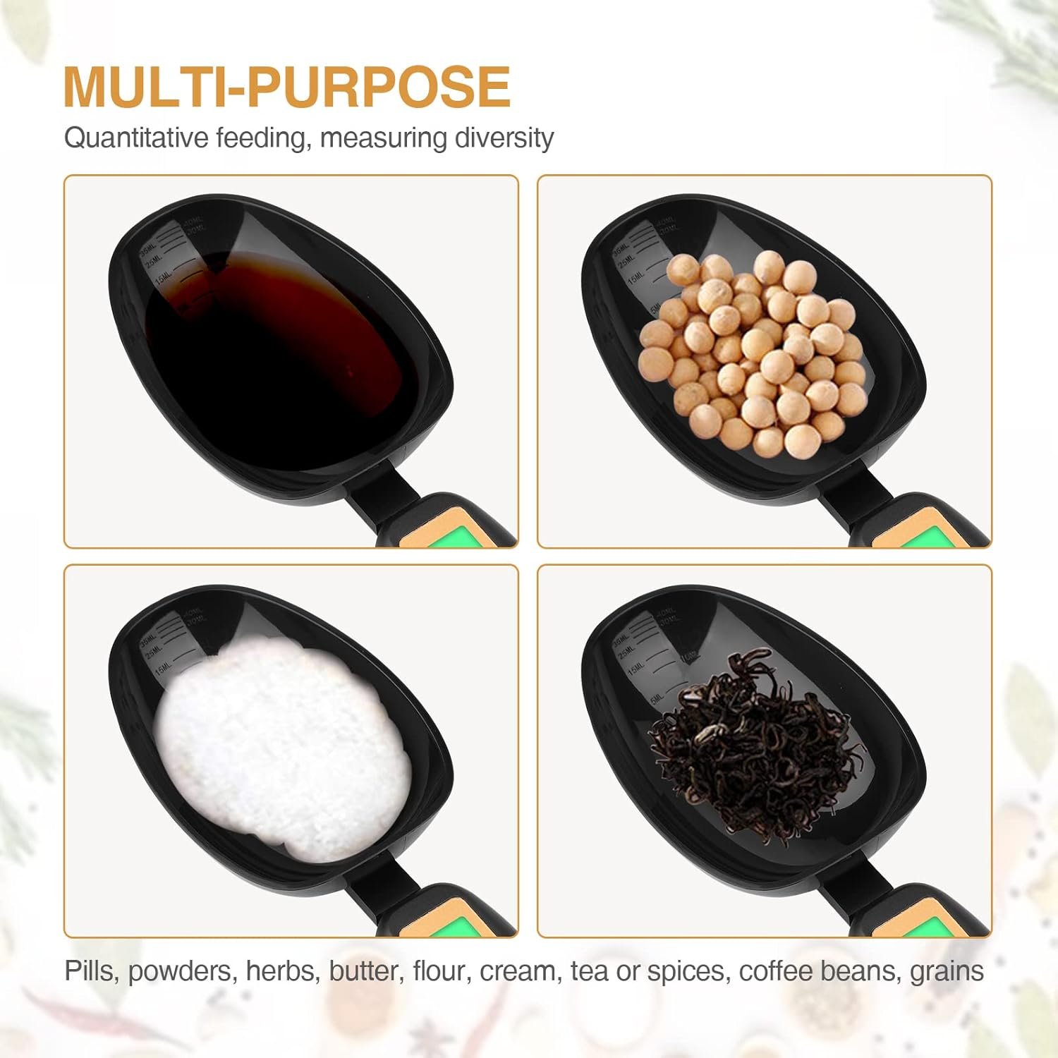 Mafiti Digital Measuring Spoon, Electronic Adjustable Measuring Spoon Scale 500g / 0.1g High Precision for Kitchen Gadgets Daily Meals Pet/Dog Food Measuring Scoop - Image 4