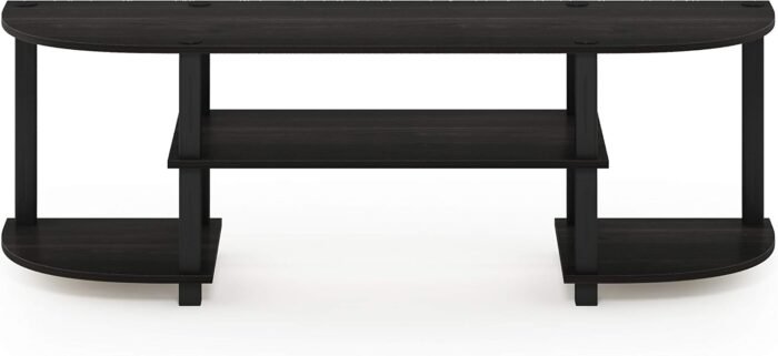 Furinno Turn-S-Tube Wide TV Entertainment Center, Espresso/Black - Image 6