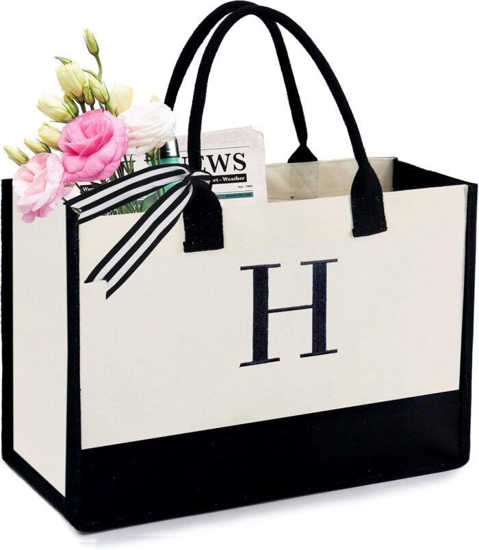 BeeGreen Gifts for Friends Female Cousin Mother Canvas Tote Bags Cute Birthday Gifts For Work Bosses Holiday Deals Embroidery Cool Womans Gifts For Teachers Friend H