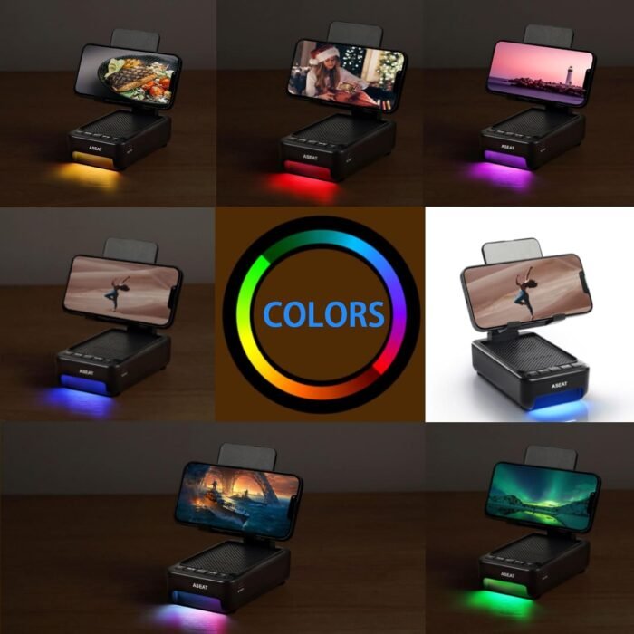 Gifts for Men Him, Cell Phone Stand with Bluetooth Speaker&Led Color Changing Light, Unique Gifts for Women Dad Her Husband, Birthday Gifts for Men - Image 7