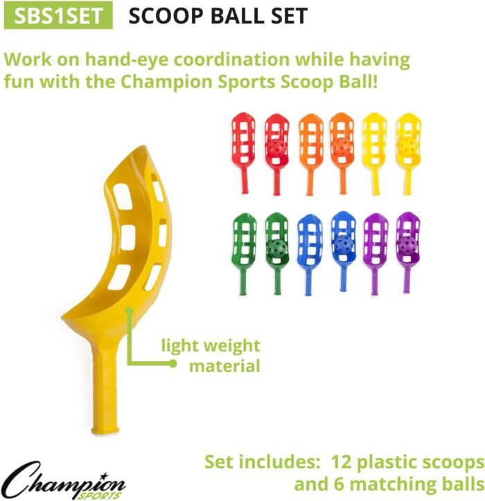 Champion Sports Scoop Ball Game: Classic Kids Outdoor Party Gear for Lawn, Camping & Beach - Image 2