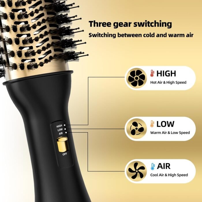 4-in-1 Hot Air Brush with Oval Barrel - Salon-Grade Styling Tool for All Hair Types - Image 5
