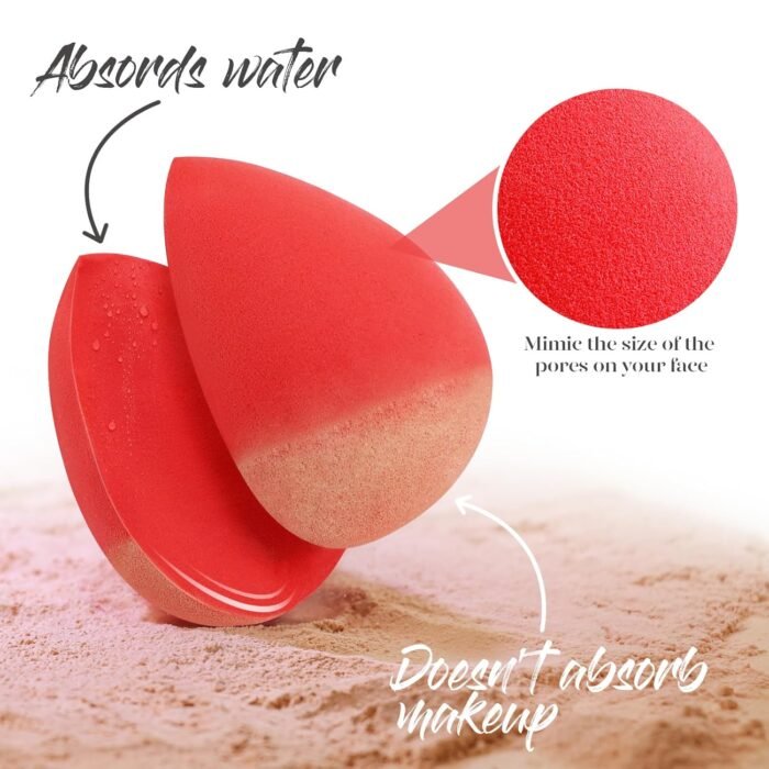 BEAKEY Makeup Sponge 5 Pcs Set, Latex-Free Boun Boun Beauty Sponge for Blending, Makeup Sponges for Foundation Liquid Cream and Powder. Blender for Enhanced Make Up Application, Gift for Women - Image 3