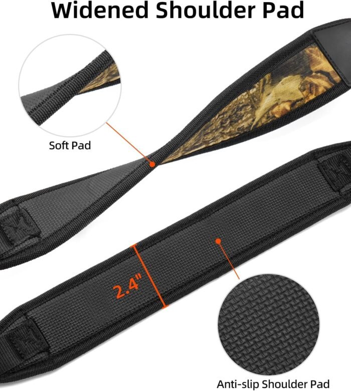 EZshoot Two Point Sling with Swivels, Comfortable Neoprene Padded, Length Adjustable Shoulder Strap for Outdoors - Image 3