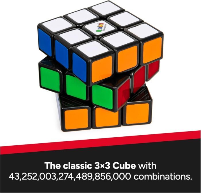 Rubik's Cube, The Original 3x3 Cube 3D Puzzle Fidget Cube Stress Relief Fidget Toy Brain Teasers Travel Games for Adults and Kids Ages 8+ - Image 3
