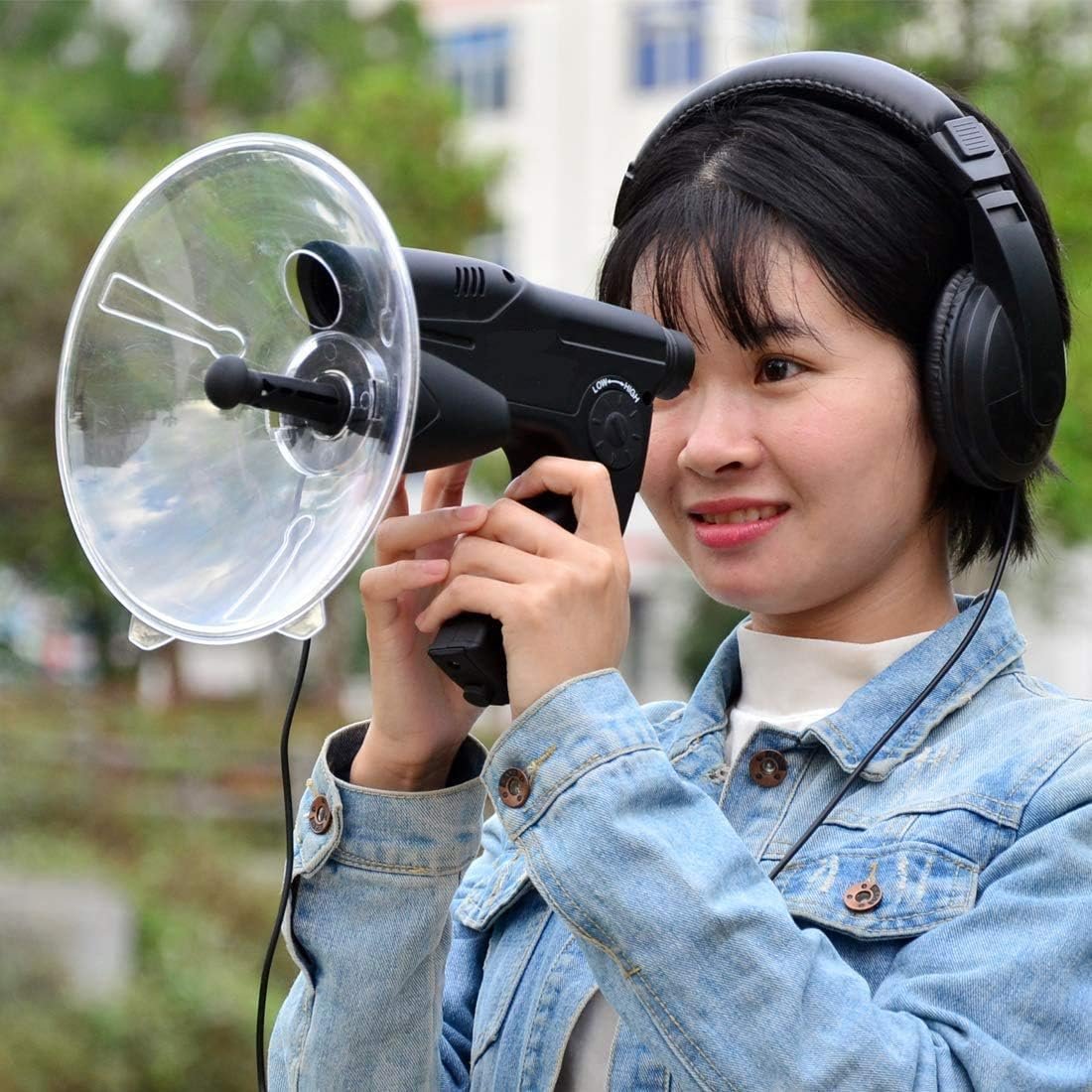 HAUSBELL Listening Device, Observation Device, Scientific Explorer Parabolic Microphone Bionic Ear Electronic Listening Device Digital Device Nature Observing and Listening Device, Headphone Included - Image 4