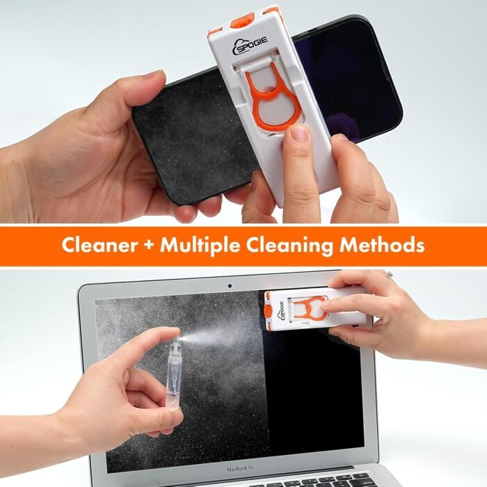 11-in-1 Keyboard Cleaning Kit, Laptop Cleaning Kit Keyboard Brush Cleaner Electronics Cleaner for Cell Phone/Earbuds/Camera Lens/Computer with Multifunctional Cleaning Tool (Orange) - Image 4