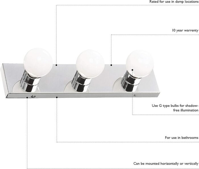 Design House 500892 Vanity Polished Chrome, 4-Light - Image 13