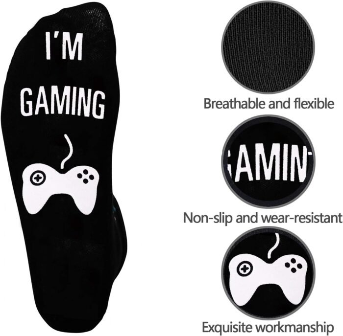 NDLBS Funny Christmas Gifts Novelty Gaming Socks Christmas Stocking Stuffers for Men Teens Boys Kids Him Adult Xmas Gifts - Image 2