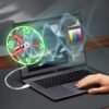 ONXE LED USB Clock Fan with Real Time Display Function,Stocking Stuffers for Men Christmas Gadgets,1 Year Warranty - Image 7