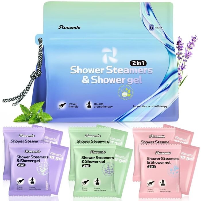 Shower Steamers Aromatherapy 6 Pack - Birthday Gifts for Women, 2-in-1 Shower Steamers and Body Wash, Stress Relief and SPA Gifts for Women Mom, Christmas Gifts Stocking Stuffers for Women Adults
