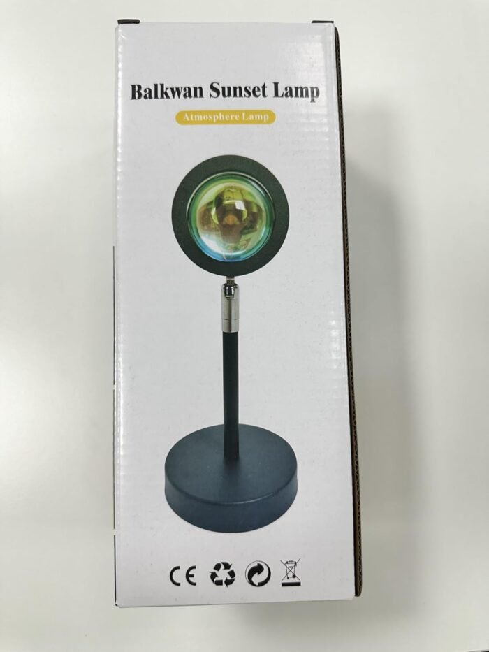 Balkwan Sunset Lamp Projection Rotation Rainbow Lamp Led Romantic Visual Led Light Network Red Light with USB Modern Floor Stand Night Light Living Room Bedroom Decor (Sunset Red) - Image 12