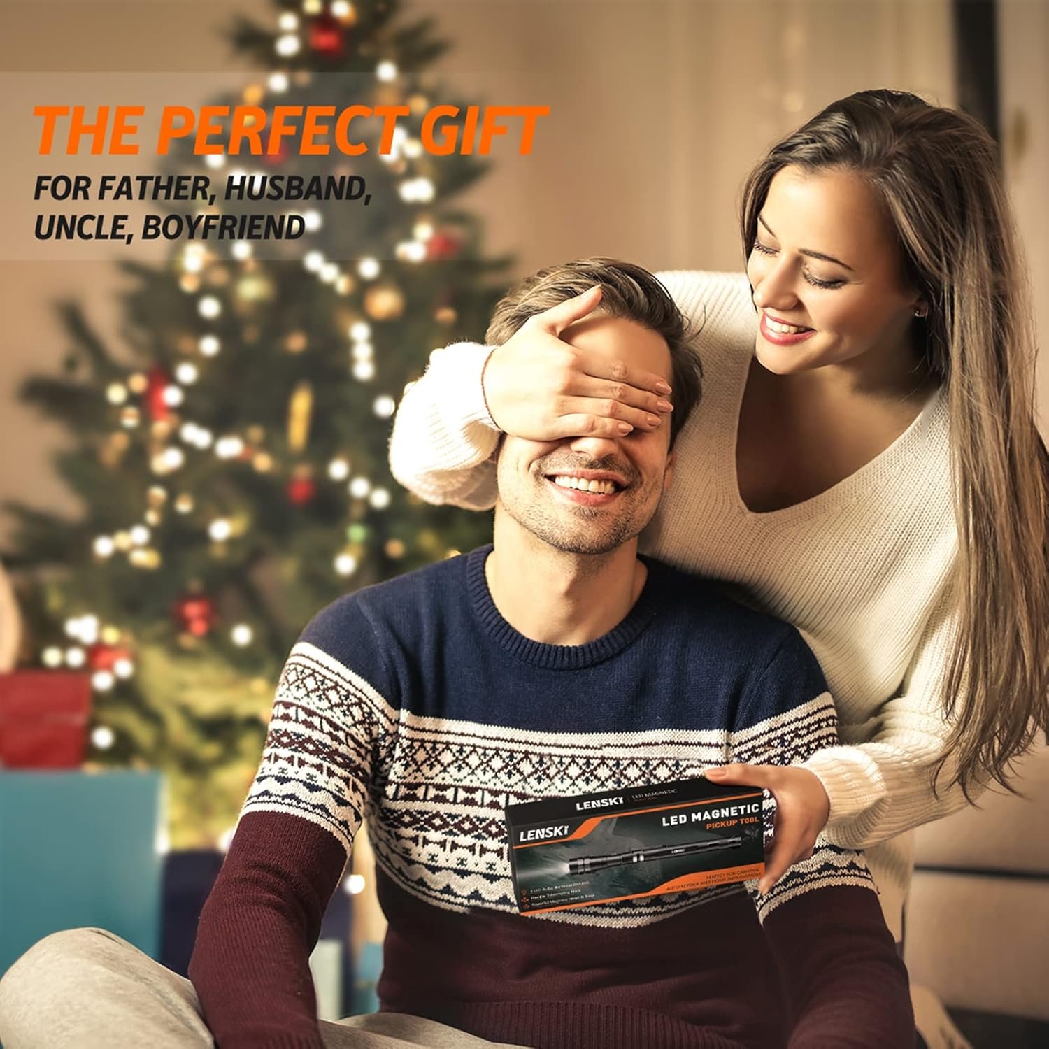Lenski Stocking Stuffers for Adults Men, Christmas Gifts for Men Magnetic Pick up Tool, Mens Gifts for Dad, Dad Gifts for Men Who Have Everything, Grandpa Husband Gifts, Cool Stuff Gadgets for Men - Image 2