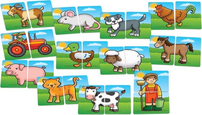 Orchard Toys Moose, Farmyard Heads & Tails Game. A First Matching Activity That develops into a Fun Game. 24 Chunky Cards. Age 18 Months+. 1-4 Players - Image 2