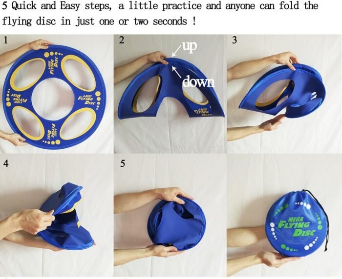 Giant Flying Disc Soft, Foldable & Floats in Air - Encourage Outdoor Play & Family Fun - Great for Kids, Parent-Child Interaction, and School Activities - Image 7