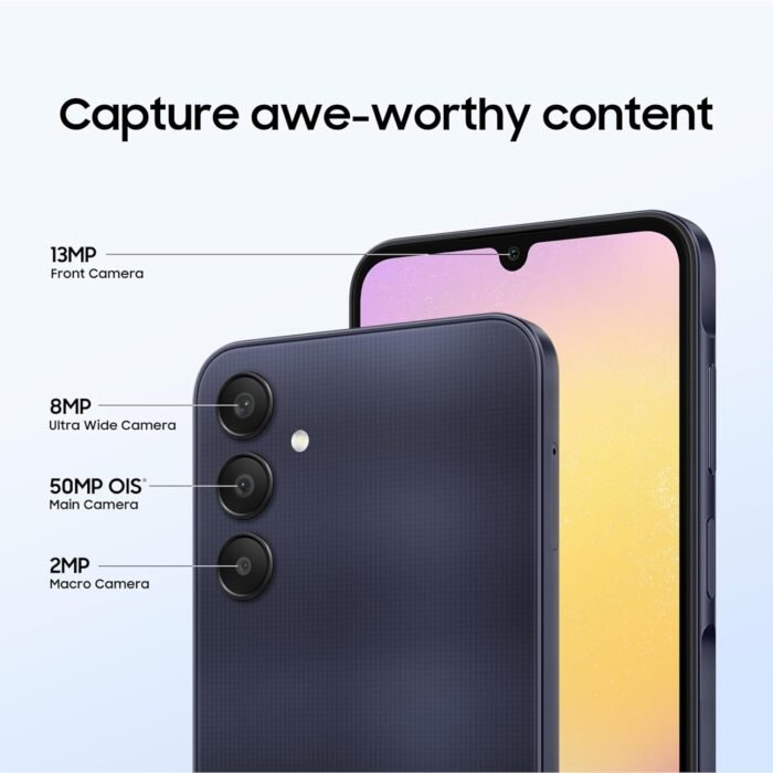 SAMSUNG Galaxy A25 5G A Series Cell Phone, 128GB Unlocked Android Smartphone, AMOLED Display, Advanced Triple Camera System, Expandable Storage, Stereo Speakers, US Version, 2024, Black - Image 5