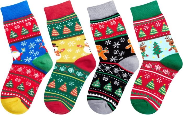 HAPPYPOP Christmas Gifts Stocking Socks for Kids - Secret Santa Socks Xmas Stocking for Boy Girl with Greeting Card - Image 2