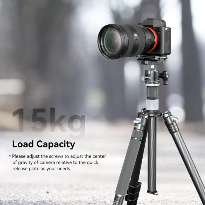 SMALLRIG Quick Release Plate for Arca-Type, Max. Load 44.1lb (20kg), Foldable Quadruped Support for Camera Lenses Within 5.9inch (15cm), Anti-Twist and Non-Slip Design - 3913 - Image 6