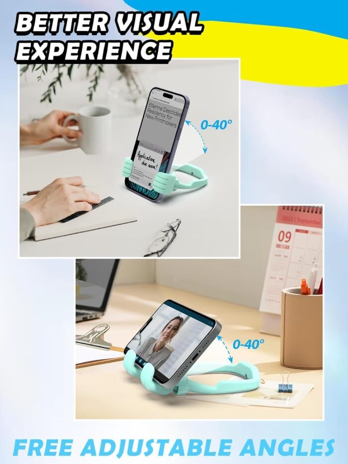 Stocking Stuffers Gifts for Teens Girls Cell Phone Stand: Upgrade for Women Adults Boys Kids Adjustable Lazy Thumbs Up Phone Holder for Desk Cool Gadgets Fun Gifts Ideas for Her Wife - Image 4