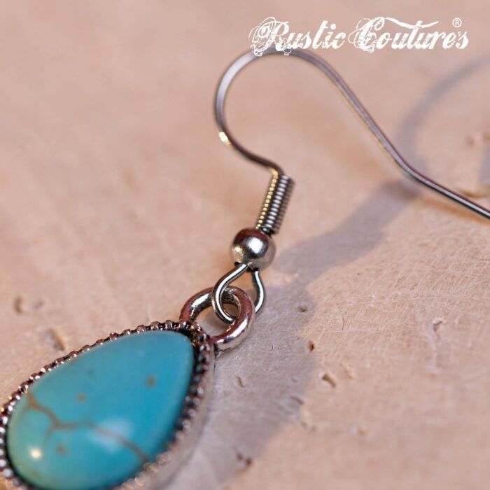 Rustic Couture's Western Turquoise Jewelry Set for Women Cowgirl Vintage Western Necklace Earring Set - Image 7