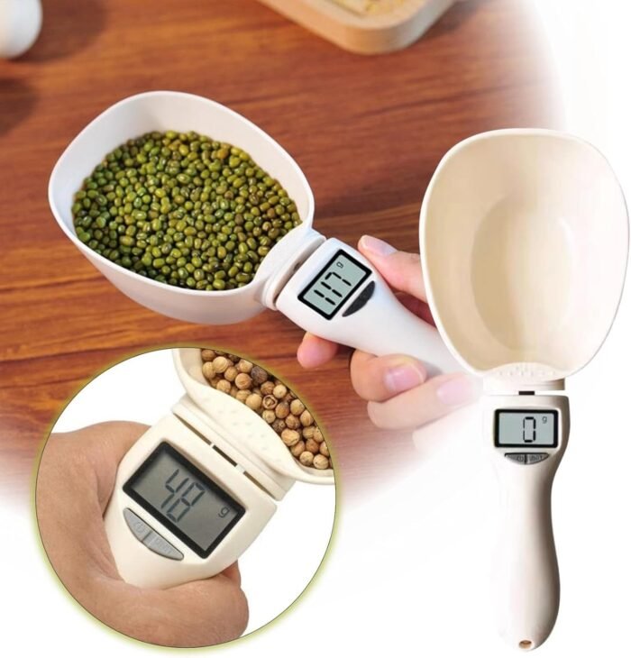 Digital Measuring Spoon Adjustable Electronic Measuring Spoon Gram Measuring Spoons Electronic Scale with Measuring Spoons for Food, Coffee, Portioning Milk, Tea, Flour, Spices Kitchen Gadgets (1PC)