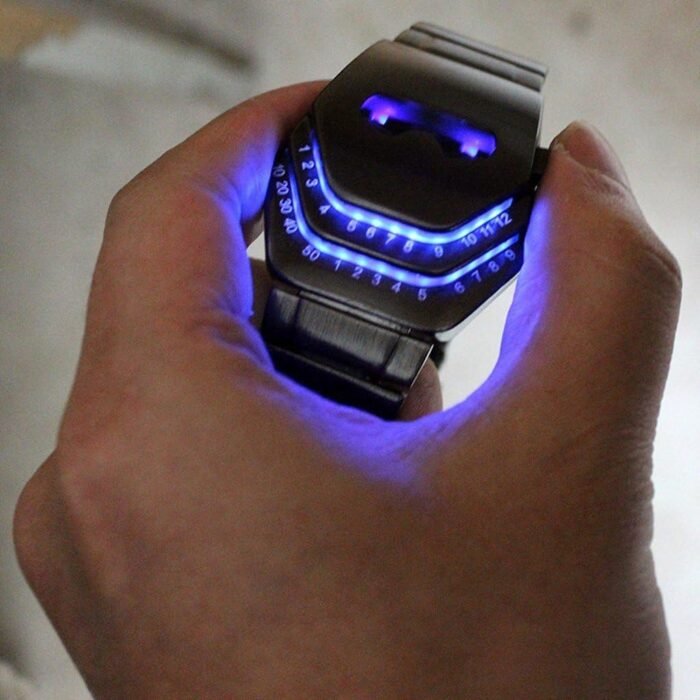 Men's Peculiar Cool Gadgets Interesting Amazing Snake Head Design Blue LED Watches WTH8021 - Image 2