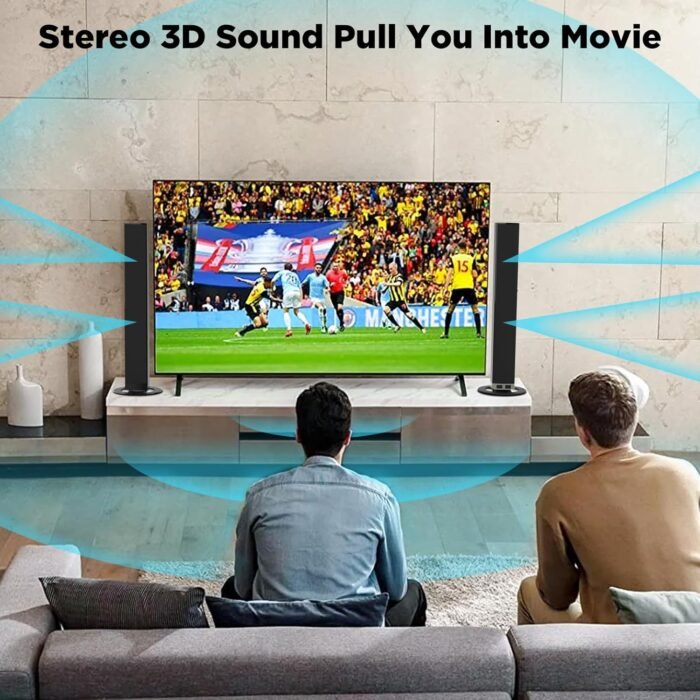 MZEIBO TV Sound Bar, Sound Bars for Smart TV, Bluetooth 5.0 Soundbar 60W 32Inch Detachable Soundbars with HDMI-ARC/Optical/AUX Connection, TV Speakers Soundbar for Home Theater Audio - Image 6