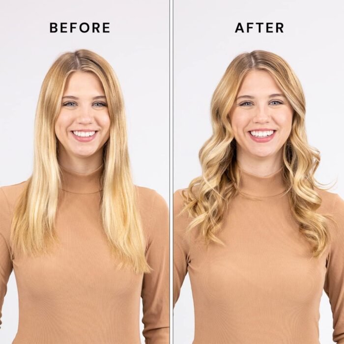 L'ANGE HAIR Le Duo Grande 360° Airflow Styler | 2-in-1 Curling Wand & Titanium Flat Iron Professional Hair Straightener and Curler with Cooling Air Vents to Lock in Style | Adjustable Temp (Blush) - Image 9