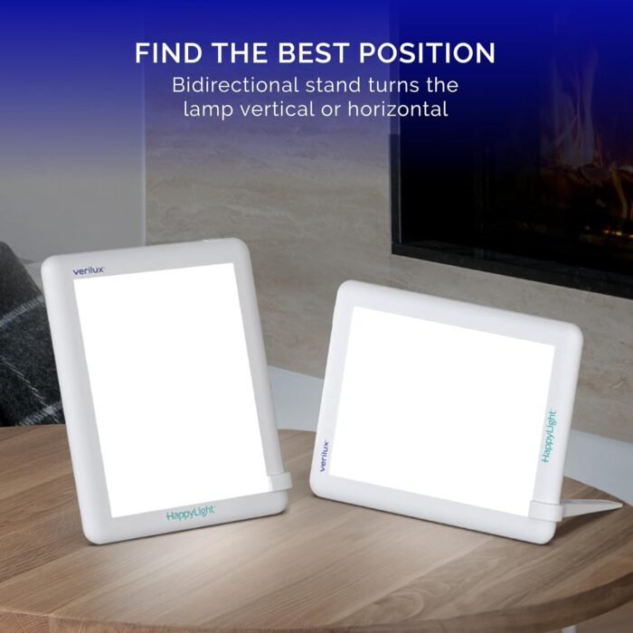Verilux HappyLight Lucent - One-Touch Light Therapy Lamp with 10,000 Lux, UV-Free, LED Bright White Light & Detachable Stand for Boosting Mood & Improving Sleep - Image 6