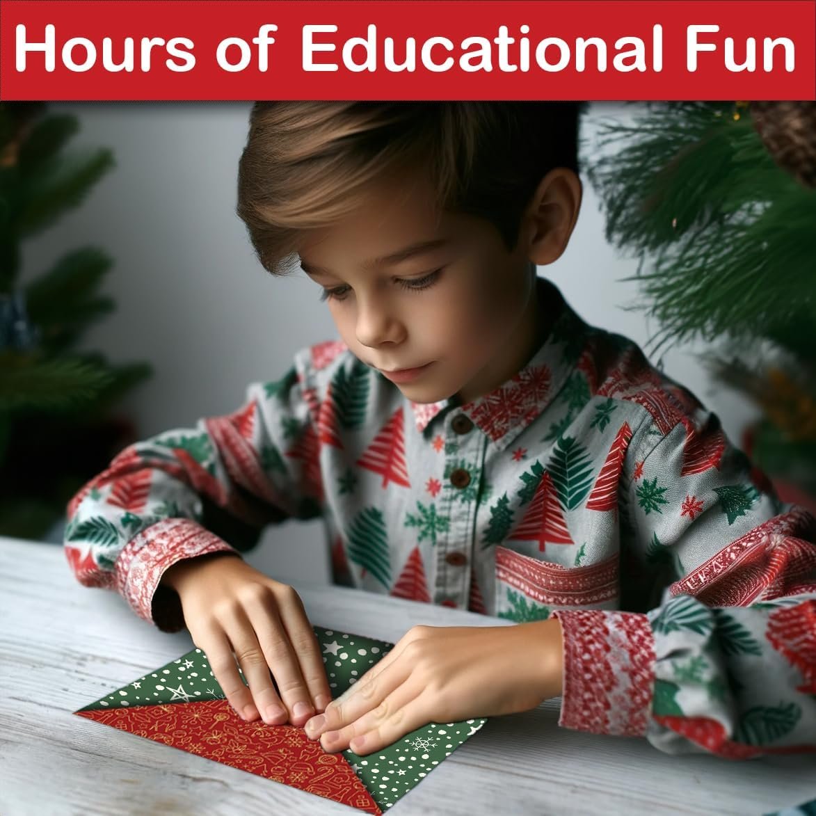 Paper Airplane Kit, Christmas Stocking Stuffers for Kids, Toys for Ages 8-13 Instruction Book, 60 Holiday Sheets, Christmas Gift Box, Stocking Stuffers Ideas for Boys 8-12 Christmas Crafts 2024 - Image 5