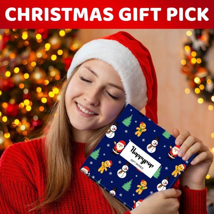 HAPPYPOP Christmas Gifts Stocking Socks for Women - Gnome Knee High Christmas Socks for Women, Gnome Gifts for Teens With Greeting Card - Image 6